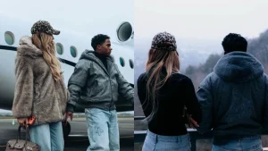 Endrick e Gabriely chegam à França para novo capítulo