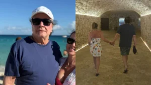Fábio Jr ao lado da esposa Fernanda Pascucci em viagem